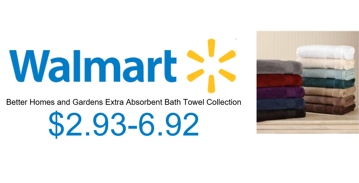 Image of walmart logo and towels with Link to walmart towels page
